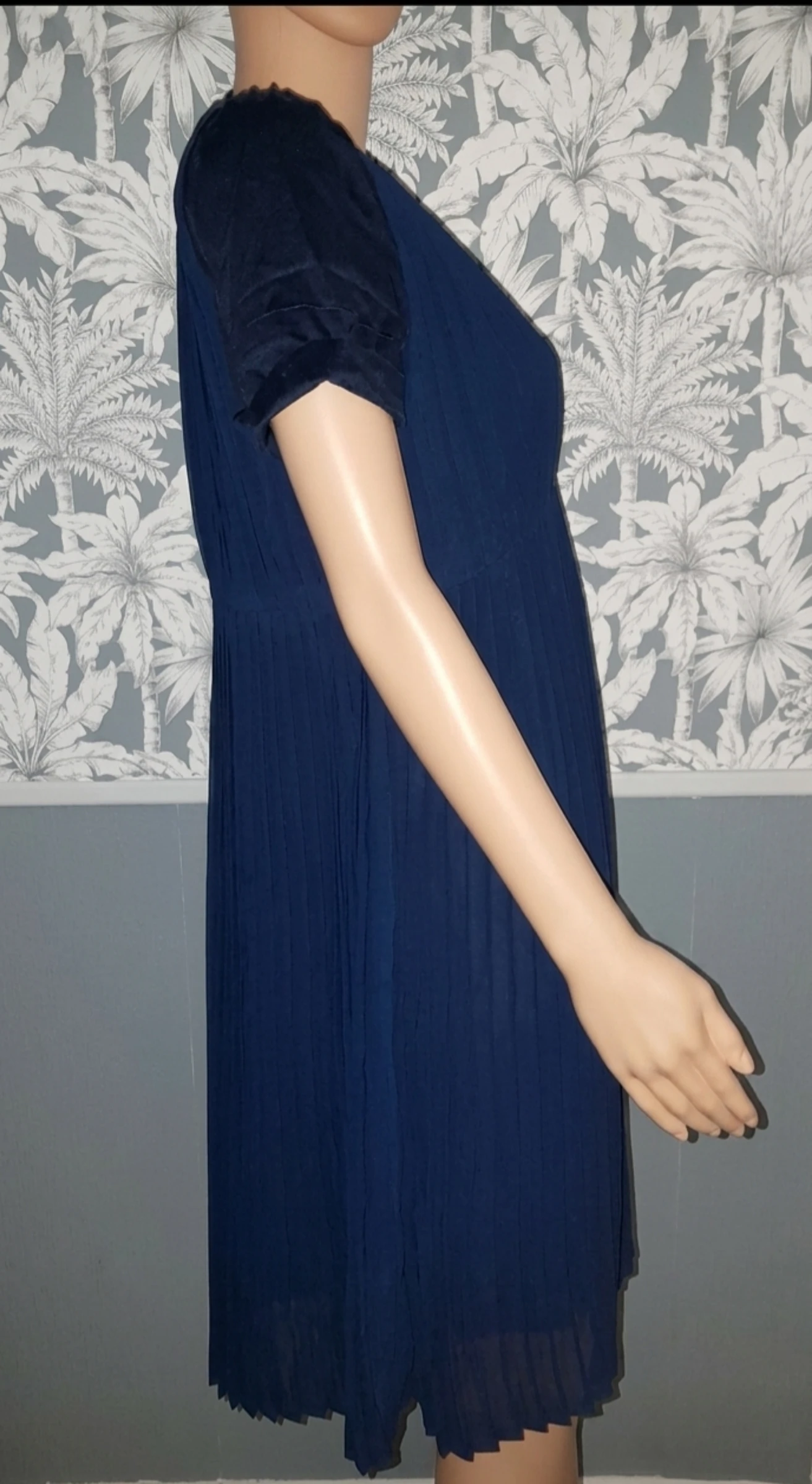 Comptoir des Cotonniers blue pleated Cadence dress size 38 – photo 4